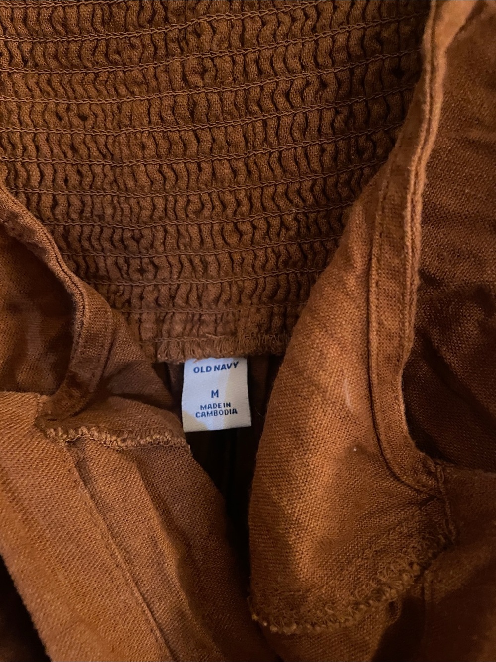 Rust Brown Button-Front One-Piece Jumpsuit - Picture 2 of 2